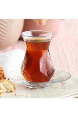 Lav Turkish Tea Glasses Set ALYA 165ml 12-piece (6 person set)