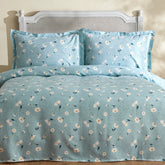 Karaca Home Daisy Piqué Tagesdecken-Set für Doppelbett Mint aus 100 % Baumwolle