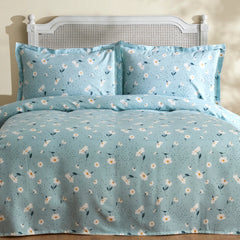 Karaca Home Daisy Piqué Tagesdecken-Set für Doppelbett Mint aus 100 % Baumwolle