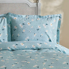 Karaca Daisy Piqué Tagesdecken-Set für Einzelbett Mint aus 100 % Baumwolle