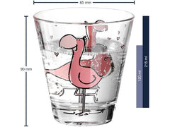 Leonardo Kindertrinkglas Bambini Flamingo, 215 ml, 6 Stück