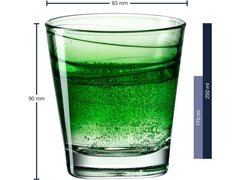 Leonardo Trinkglas Vario Struttura 250 ml, 6 Stück, Grün