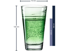 Leonardo Trinkglas Vario Struttura 280 ml, 6 Stück, Grün