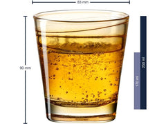 Leonardo Trinkglas Vario Struttura 250 ml, 6 Stück, Orange