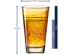 Leonardo Trinkglas Vario Struttura 280 ml, 6 Stück, Orange