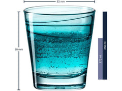 Leonardo Trinkglas Vario Struttura 250 ml, 6 Stück, Hellblau