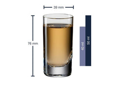 Leonardo Trinkglas Easy mini 50 ml, 6 Stück, Transparent