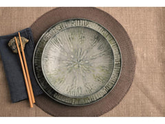 Arthur Krupp Speiseteller Fusion Grey Ø 28 cm, 4 Stück, Grau/Grün