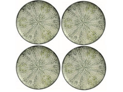 Arthur Krupp Speiseteller Fusion Grey Ø 28 cm, 4 Stück, Grau/Grün