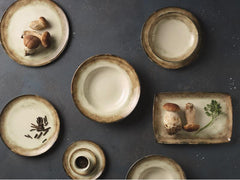 Arthur Krupp Speise-Service Shade Earth 12 Stück, Braun/Weiss/Hellbraun