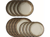 Arthur Krupp Speise-Service Shade Earth 12 Stück, Braun/Weiss/Hellbraun