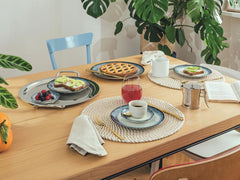 Arthur Krupp Speiseteller Shade Sea Ø 27.5 cm, 4 Stück, Blau/Weiss