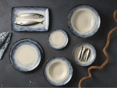 Arthur Krupp Speiseteller Shade Sea Ø 27.5 cm, 4 Stück, Blau/Weiss