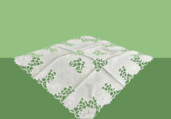 „Lace Elegance“ Tischdecke – Cream mit Spitzen-Optik