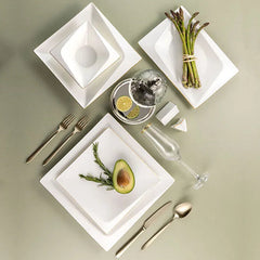 Jumbo Fold Gold Eckiges Tafelservice für 12 Personen, 58-teilig