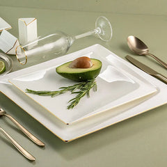 Jumbo Fold Gold Eckiges Tafelservice für 12 Personen, 58-teilig