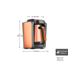 Karaca Hatır Neo Inox Türkische Kaffeemaschine, 735 W, 300 ml, Bronze
