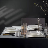 Jumbo Fold Gold Eckiges Tafelservice für 12 Personen, 58-teilig