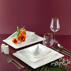 Jumbo Fold Gold Eckiges Tafelservice für 12 Personen, 58-teilig