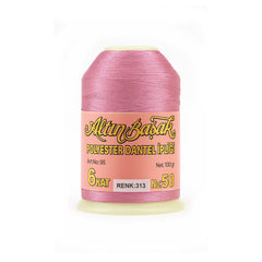 Altınbaşak Polyester-Spitzengarn 100 g, 6-fach, Nr. 50, Farbe: 313 Pink