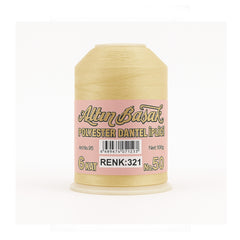 Altınbaşak Polyester-Spitzengarn 100 g, 6-fach, Nr. 50, Farbe: 321 hell Gelb