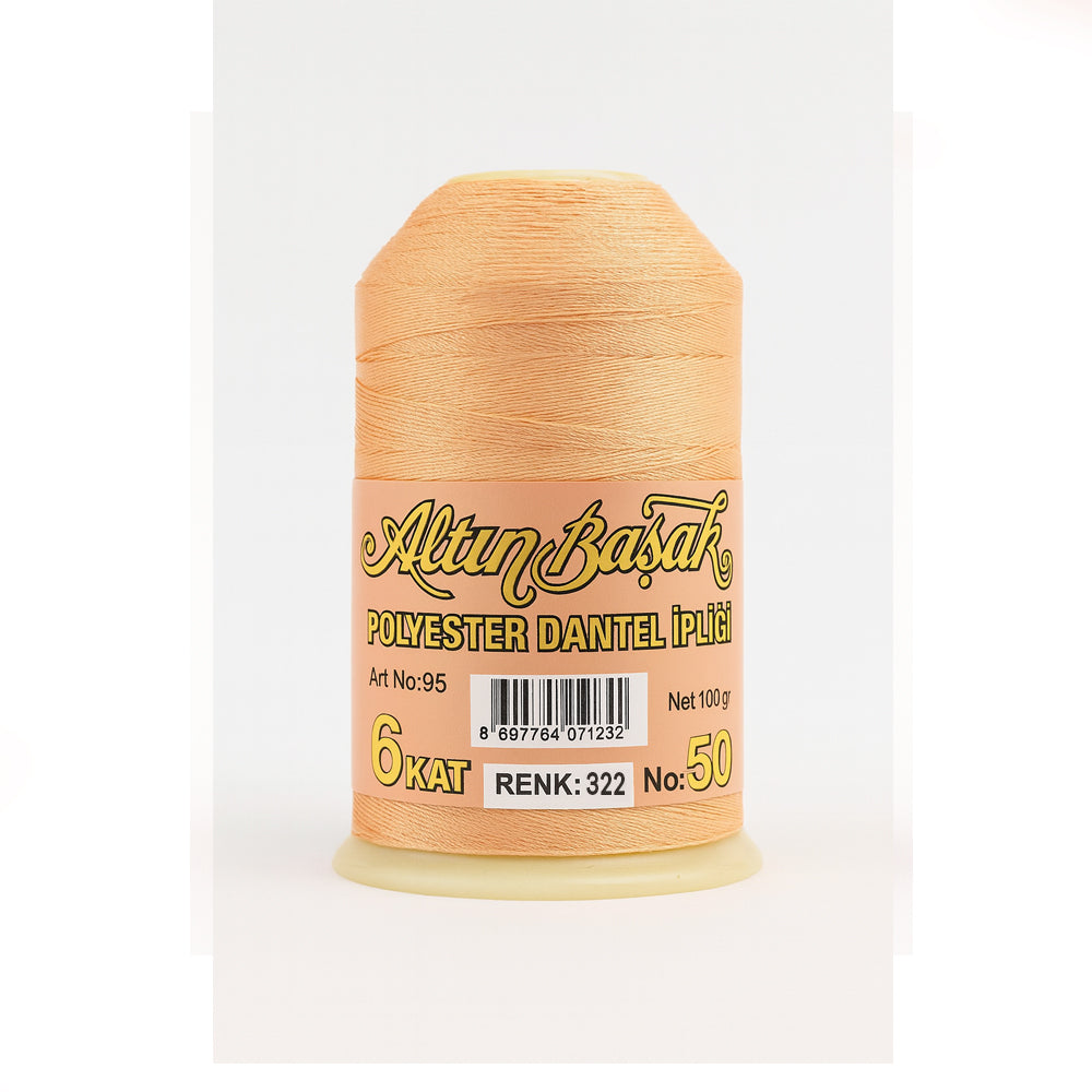 Altınbaşak Polyester-Spitzengarn 100 g, 6-fach, Nr. 50, Farbe: 322