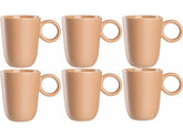 Leonardo Kaffeetasse Roma 400 ml, 6 Stück, Orange