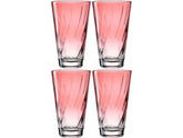 LEONARDO Trinkglas Twist 300 ml, 4 Stück, Rot
