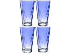 LEONARDO Trinkglas Twist 300 ml, 4 Stück, Blau