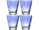 LEONARDO Trinkglas Twist 215 ml, 4 Stück, Blau