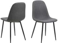 AC Design Stuhl Celia 4 Stück, Dunkelgrau