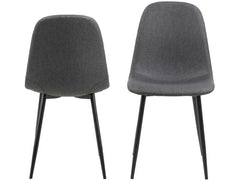 AC Design Stuhl Celia 4 Stück, Dunkelgrau