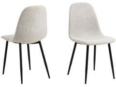 AC Design Stuhl Celia 4 Stück, Hellgrau