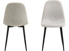 AC Design Stuhl Celia 4 Stück, Hellgrau