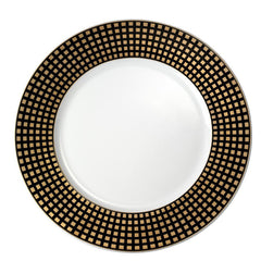 Kütahya Porzellan 97-teiliges "Iris" Premium Porzellan Geschirrset – Weiss, Gold, schwarz | Luxus-Tafelservice für 12 Personen