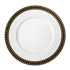 Kütahya Porzellan 97-teiliges "Iris" Premium Porzellan Geschirrset – Weiss, Gold, schwarz | Luxus-Tafelservice für 12 Personen