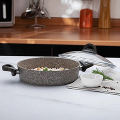 Karaca Dark Silver Bio Granit Flachtopf 26 cm