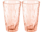 Koziol Trinkglas Club No. 6 300 ml, 2 Stück, Rosa