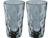 Koziol Trinkglas Club No. 6 300 ml, 2 Stück, Grau