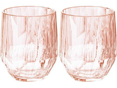 Koziol Trinkglas Club No. 24 300 ml, 2 Stück, Rosa
