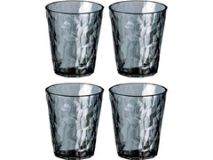 Koziol Trinkglas Club No. 1 250 ml, 4 Stück, Grau