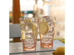 Koziol Trinkglas Club No. 6 300 ml, 2 Stück, Rosa
