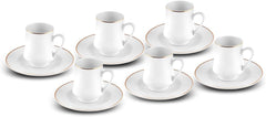 Karaca Runo Kaffeetassen-Set, 6 Personen, 100 ml