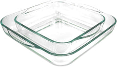 Casserole Pasabahce Borcam, lot de 2, résistant à la chaleur, 22x28 cm