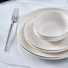 Karaca Streamline New Saturn Platin 24-teiliges Tafelservice, 6 Personen