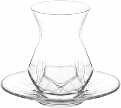 Lav Turkish Tea Glasses Set ALYA 165ml 12-piece (6 person set)