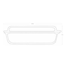 Rechteckige Auflaufform, 2-teilig