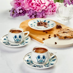 Karaca İznik New Form Coffee Cup Set for 6 Persons 90 ml