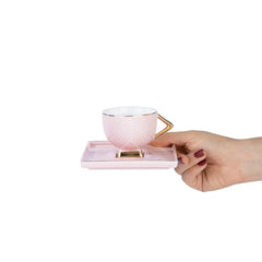 Karaca Art Deco Rose 2 Personen Espressotassen Set