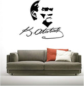 Velours Wandtattoo Atatürk-4 53X46cm